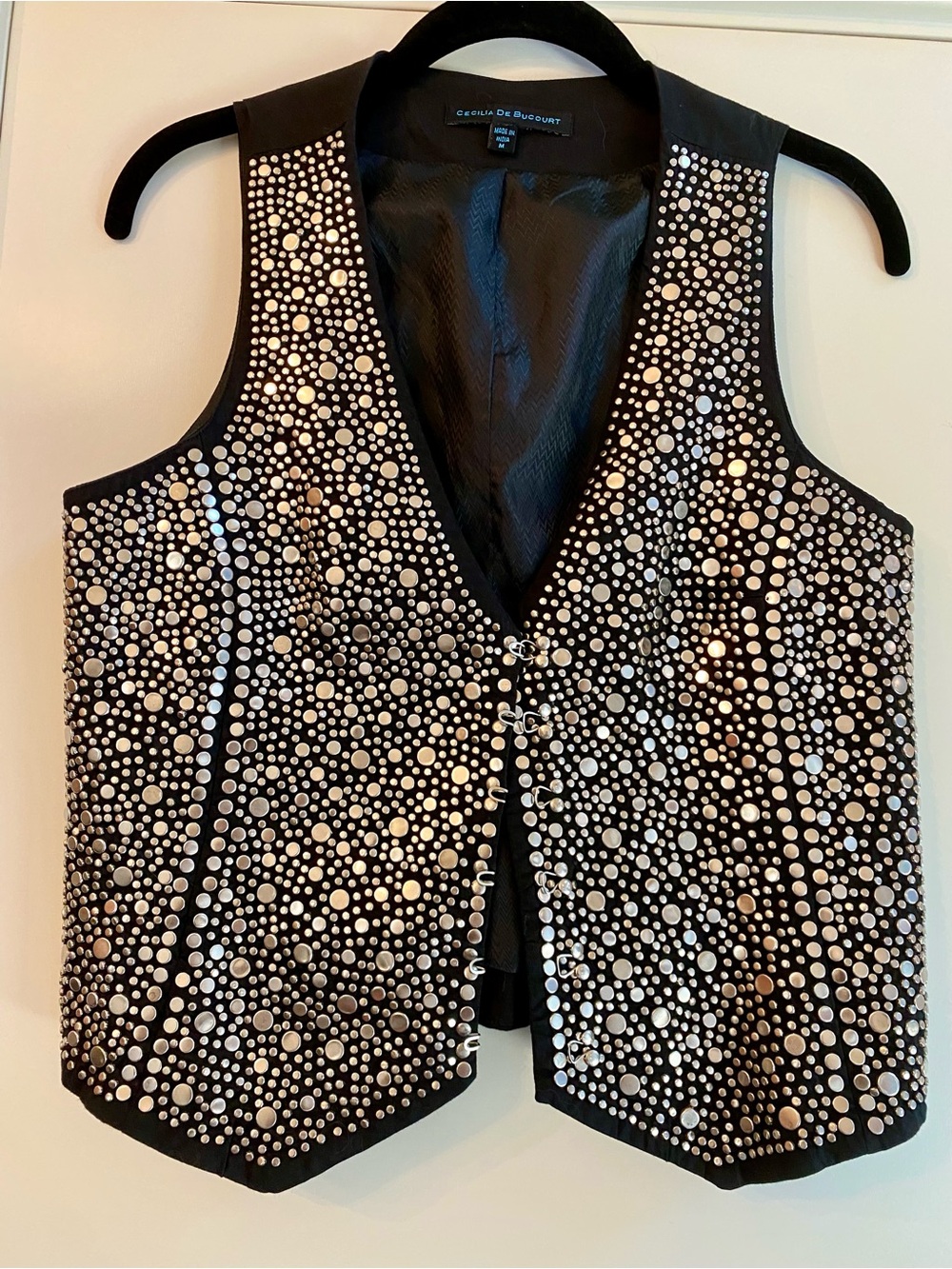 Cecilia De Bucourt Black Studded Evening Vest